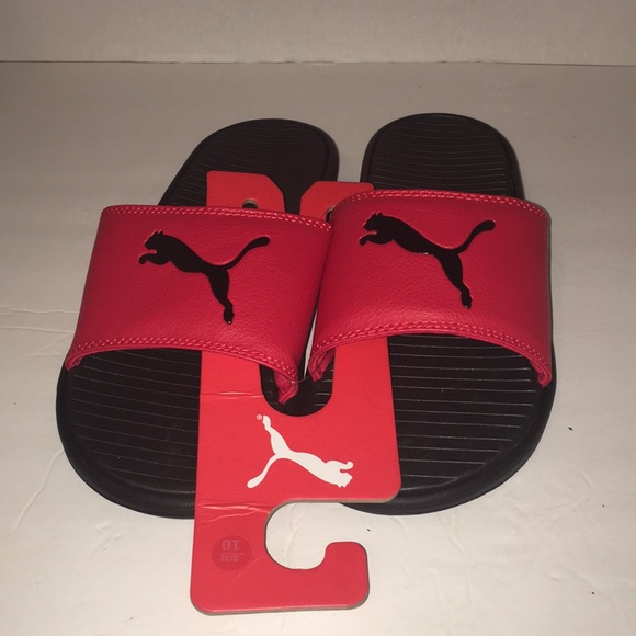 puma red sandals